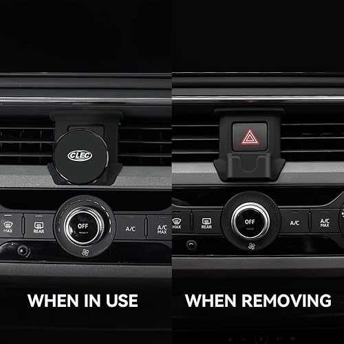 Miniatura 7 de BEERTE Soporte de teléfono de coche para Audi A4 S4 A5 S5 RS4 RS5 RS5 fuerte soporte magnético para teléfono giratorio de 360 grados y ajustable,