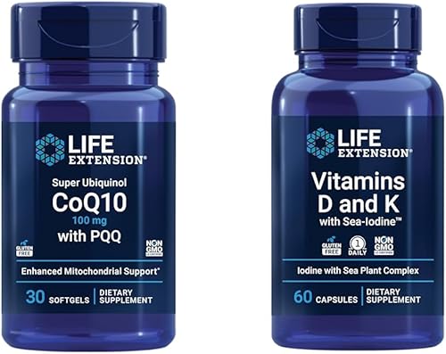 Life Extension Super Ubiquinol CoQ10 con PQQ, CoQ10, PQQ y vitaminas D y K con yodo de mar, vitamina D3, vitamina K1 y K2
