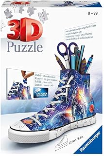 Ravensburger Astronaught Shoe Trainer 3D Jigsaw Puzzle for Kids Age 8 Years Up - 108 Pieces Pencil Pot - No Glue Required