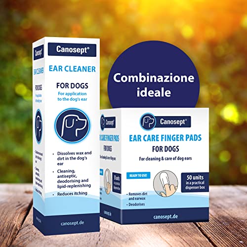 Canosept Salviette Cani 50 Pezzi - Pulizia Orecchie Cane -dermatite cane - Buona Cura E Igiene Delle Orecchie Dei Cani - Rimuove Lo Sporco E Il Cerume - Con Effetto Deodorante - alitosi cane - 6