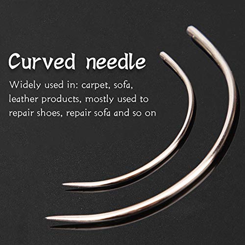 120 Pcs Leather Needles, Curved Sewing Needles, Weaving Needle For Carpet Leather Canvas Repairing, Blocking Knitting, Modelling And Crafts #TOP2