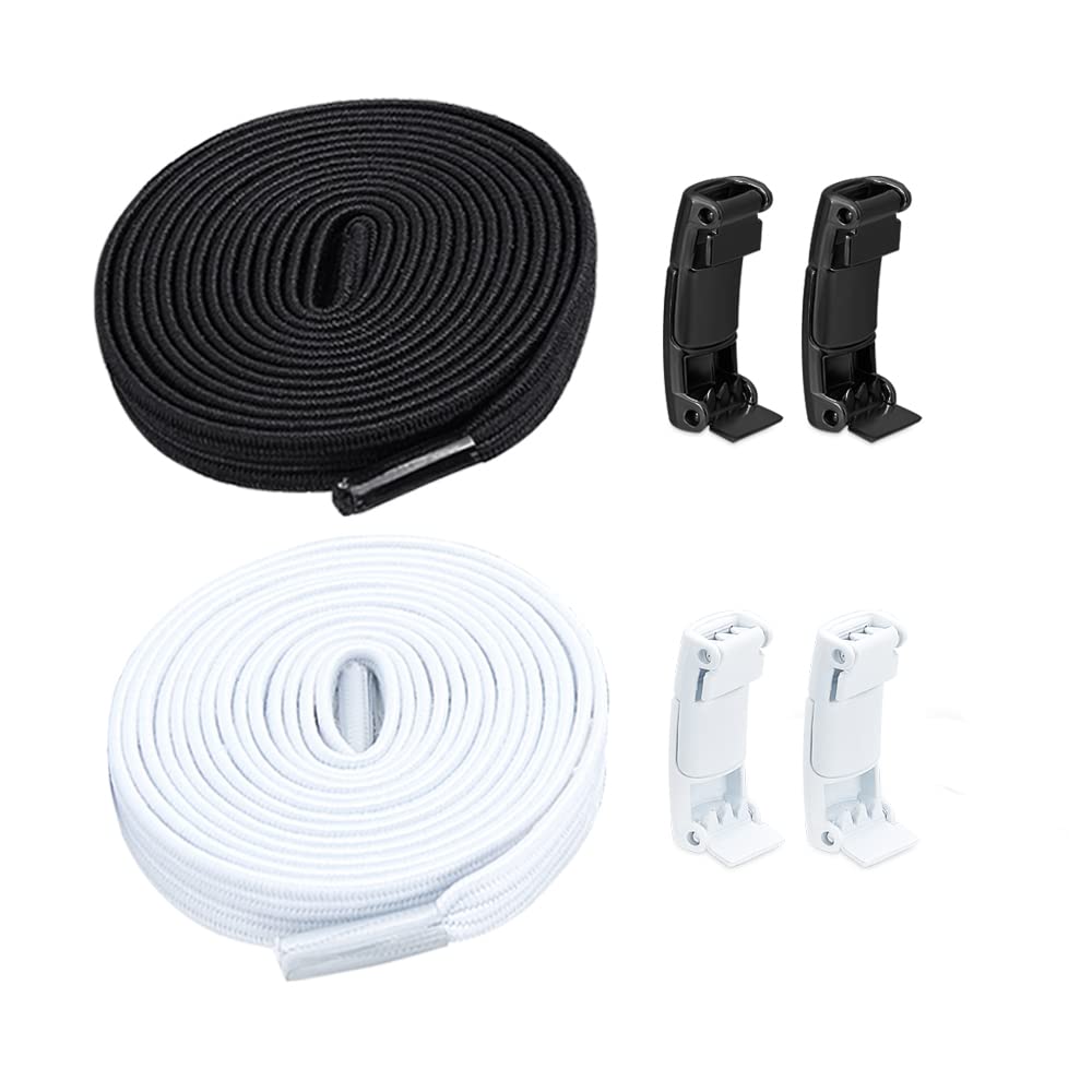 ZHENTOR Elastic No Tie Shoe Laces, Stretch Tieless Shoelaces for Adults and Kids Sneakers Shoe Strings