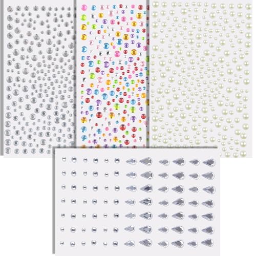 Face Gems - Self Adhesive Body Glitter Hair Jewelry Tattoos | Rhinestones Earrings Nail Jewels for...