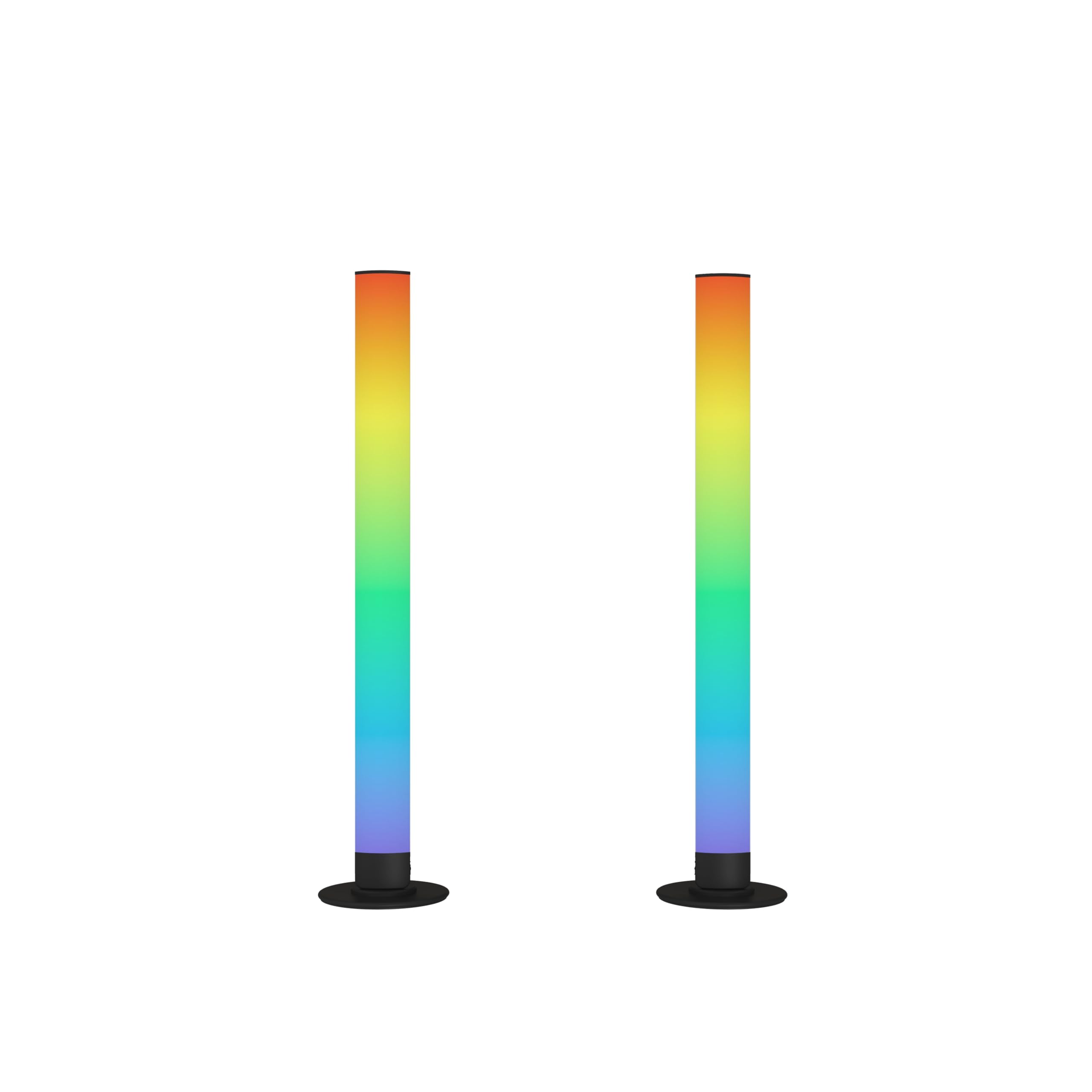 RGB Smart LED LED Bar per computer, confezione da 2 barre di luce da terra per giochi, home office e illuminazione ambientale (telecomando)