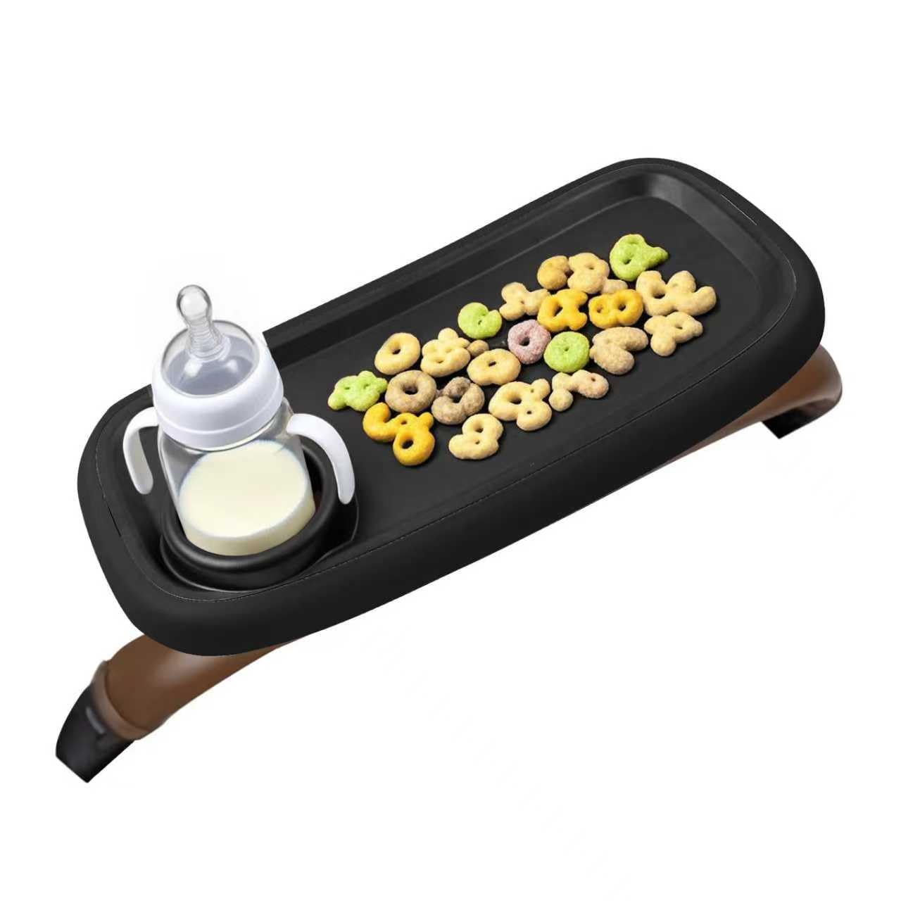 Snack Tray Compatible with Nuna Strollers, Stroller Tray Attachment Fits for Nuna, Stroller Trays with Cup Holder, Strollers Cup Holder, Easy to