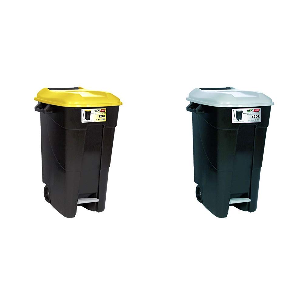 Tayg - Contenedor de residuos Eco Tayg 120 l. AM. C/pedal & 423000 Contenedor de residuos Eco 120 l. GR. C/Pedal