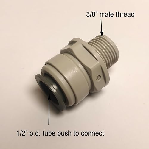 Vista 43 de Acoplamiento de tubo OD de copolímero de acetal, válvula de cierre manual, empuje para conectar piezas del sistema de filtro de agua RO