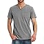 NITAGUT Mens Distressed Henley Shirts Retro Short Sleeve Cotton Tee Shirts Casual Button Down Washed T Shirtsblue
