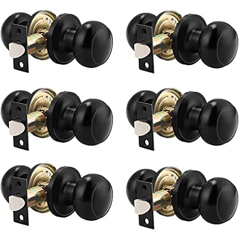 Probrico Round Passage Door Knob, 6 Pack Cover