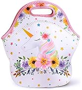 WERNNSAI Unicorn Lunch Bag - Neoprene Insulated Cooler Lunch Tote Waterproof and Durable for Kids...