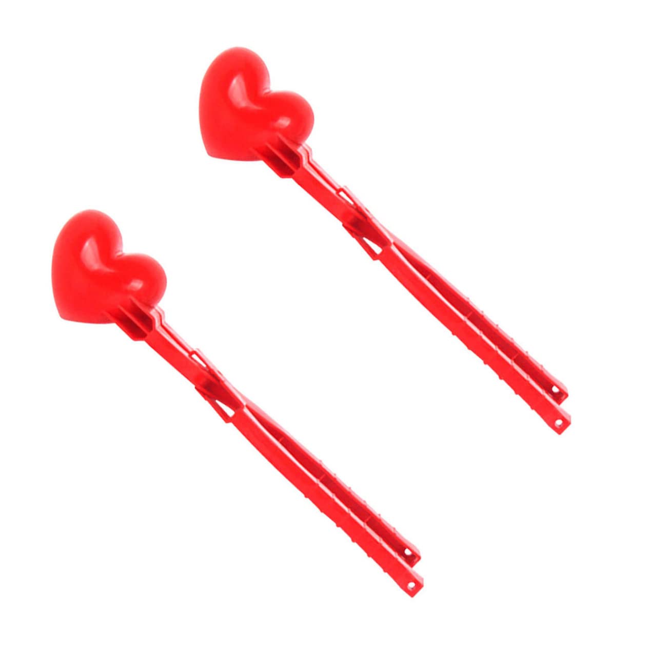 Milisten 2pcs Outdoor Snow Play Toy Plastic Heart-Shaped Maker for Boy Girl Safe and Fun Activity No Frostbite Smooth Design for Snowy Days