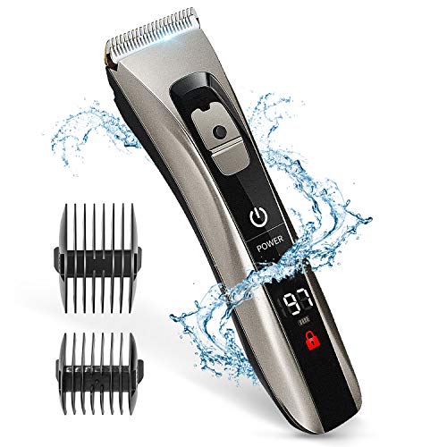 Hair Clippers for Men Ceramic Blade Mens Hair Trimmer Beard Trimmer Hair Cutting & Grooming Kit Rechargeable Cordless Quiet for Men/Kids/Baby/Barber Hair trimmers