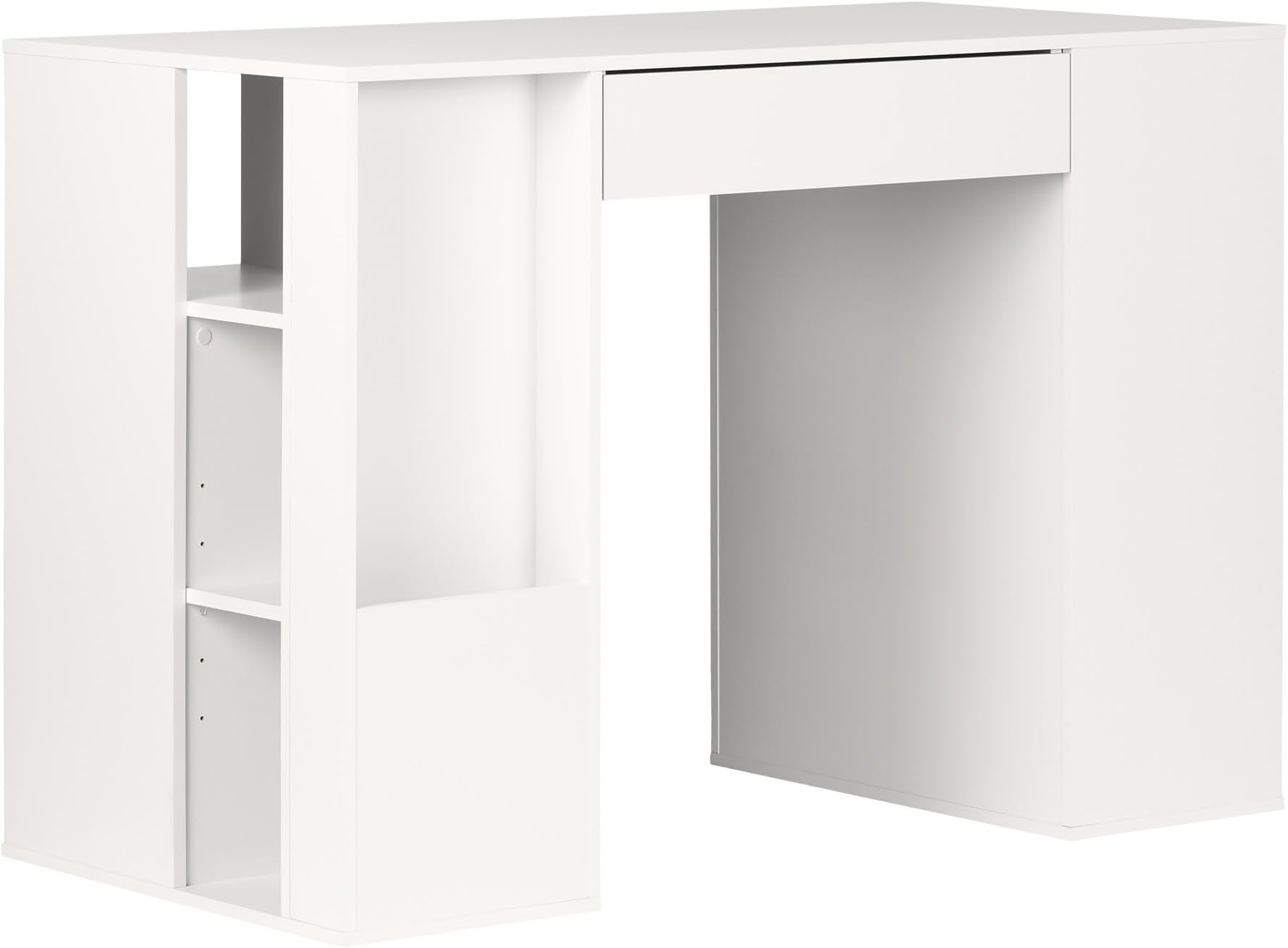 Crea Counter-Height Craft Table with Scratchproof Surface and Interchangeable Modules - 4 baskets included, Pure White