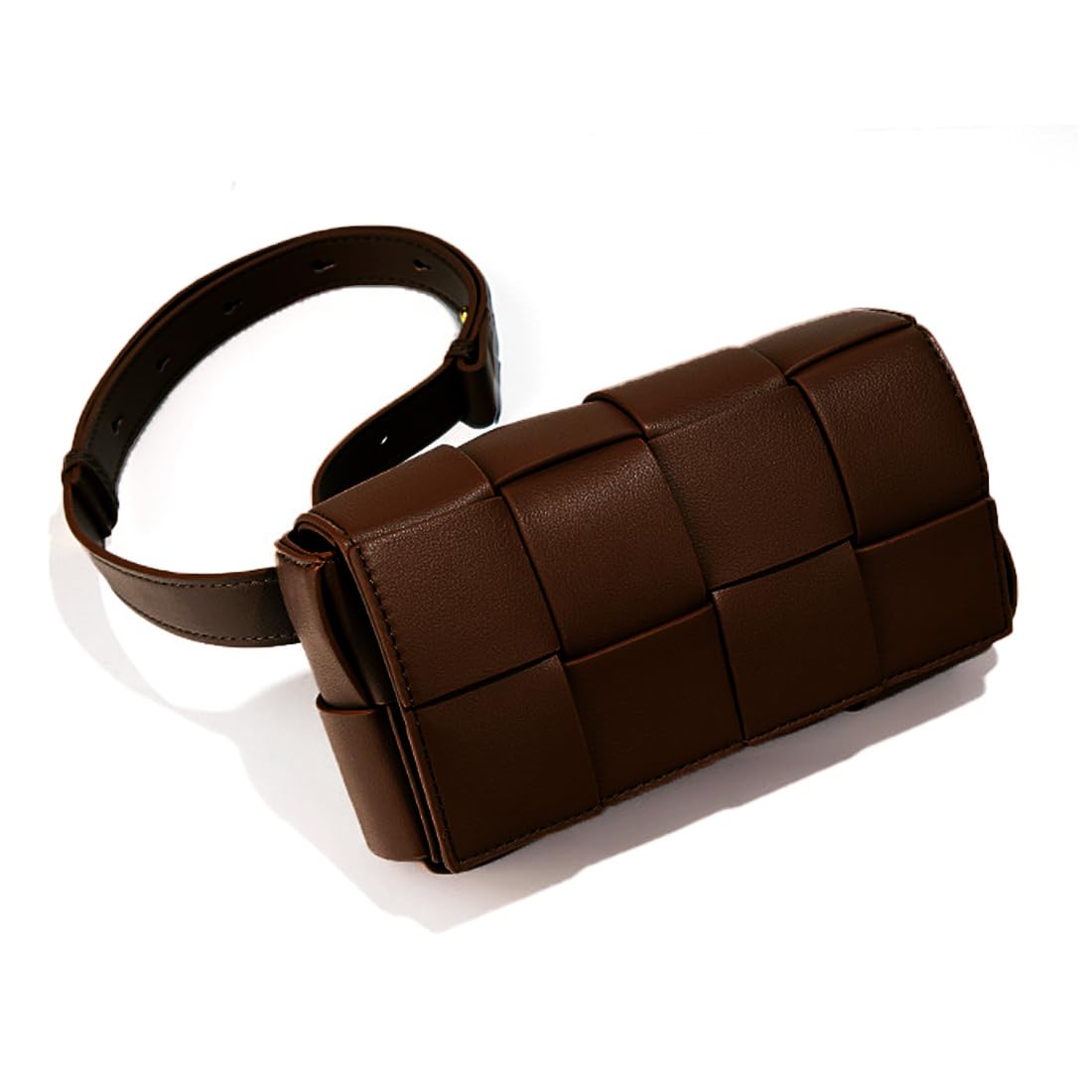 Mini Women's Weave Pack Convertible Crossbody, Cassette-Style Crossbody Waist Packs with Adjustable Belt