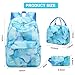 Bluboon Teen Girls School Backpack Kids Bookbag Set with Lunch Box Pencil Case Travel Laptop Backpack Casual Daypacks (Marble Gold blue)