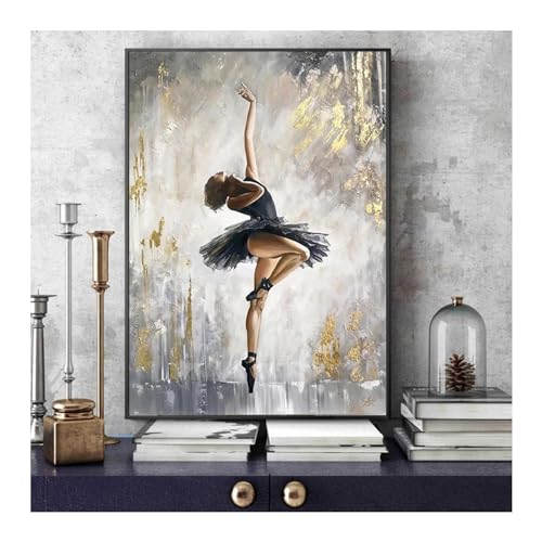 Peinture moderne de danseuse de ballet, impression art déco sur toile de salon en 60x80 cm
