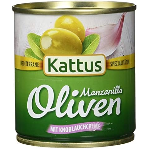 Kattus Spanische grüne Oliven, mit Knoblauchcreme gefüllt Cover
