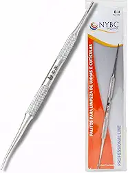 NYBC Beauty, Palito de Unha Em Aço Inox (14,0 cm), Palito Profissional para Limpeza, Acabamento e Arte nas Unhas