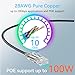 Cat6a Ethernet Cable Slim 100ft Outdoor&Indoor, 28AWG Pure Copper Cat6 Internet Cable for Waterproof & Direct Burial, Flexible Cat6 Ethernet Cable 10G 550MHZ, Cat 6 Network cable for Indoor Black