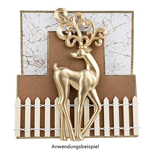 Ideen mit Herz Mini-Holzzaun | 90cm lang | zuschneidbar | kleiner Zaun zum Basteln & Dekorieren | Miniatur-Zaun für Modellbau, Puppenhaus, Terrarium, Garten, Blumentopf (Design 2 | 5cm hoch | natur)