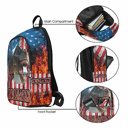 Custom Dinosaur collections Bag Backpack with Name Custom Bag Casual Travel Daypack for Boy2