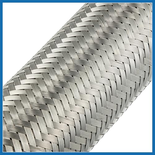 A ABSOPRO Auto Auspuff Flexibles Rohr Universal aus Edelstahl 90mm 90 mm x 300 mm Artikelaustausch