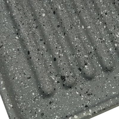 Bistecchiera in Ghisa Bifacciale, Piastra Rigata e Liscia, Antiaderente con Manici, 40x40 cm