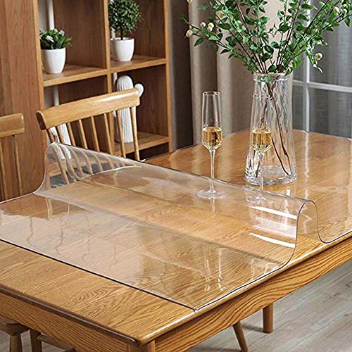 WERTYU Mantel Transparente De PVC Limpiar Silla Mat Protector De Mesa Transparente Rectangular Square Table 1mm Cover Mats Office Home Use TamañO Personalizado, 22 TamañOs-Los 80x120cm