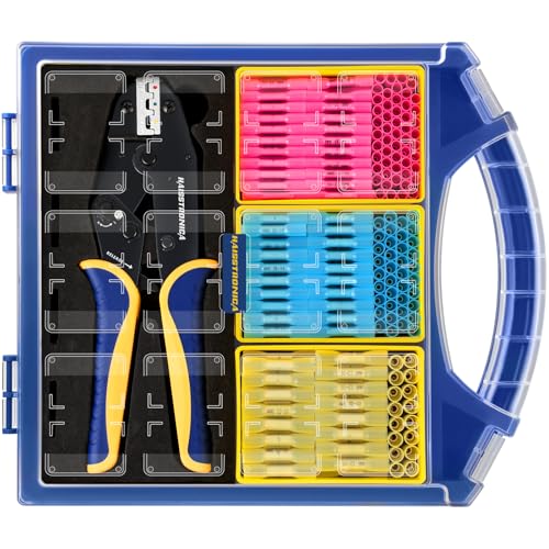 haisstronica 330PCS Connectors with Crimper and Organizer