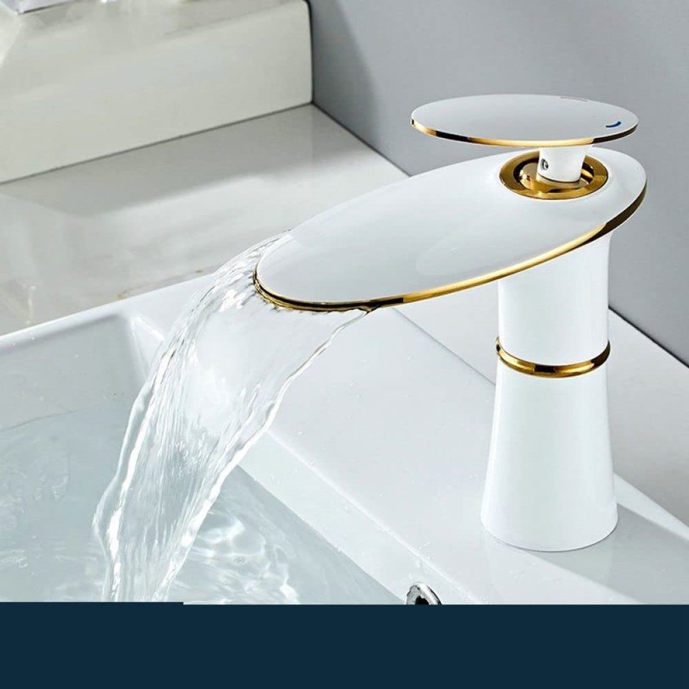 Robinet de lavabo cascade anti-éclaboussures laiton - 7