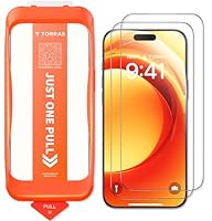 TORRAS Precision-Fit for iPhone 17 Pro Screen Protector[12FT Military Grade Shatterproof]UNBREAK TOP 9H+ Glass Screen Protector for iPhone 17 Pro Tempered Glass,Longest Durable,OneStep Install,2 Pack