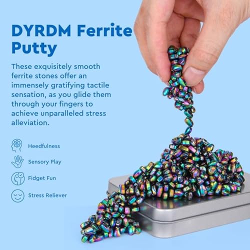 Dyrdm DY-MFP500 Ferrite Putty,Colorful Over 500 Weak Magnetic Ferrite Stones,Satisfying Magnet Rocks Desk Toys For Office And Fidget Toys For Adults thumb #1