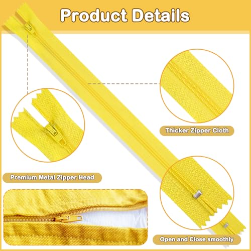 Image of Zippers for Sewing, DOITEM Nylon Coil Zippers, 48 pcs 20 cm /8 Inch and 40 cm /16 Inch Multicolor Nylon Coil Zips for Sewing and Crafts 24 Colors
