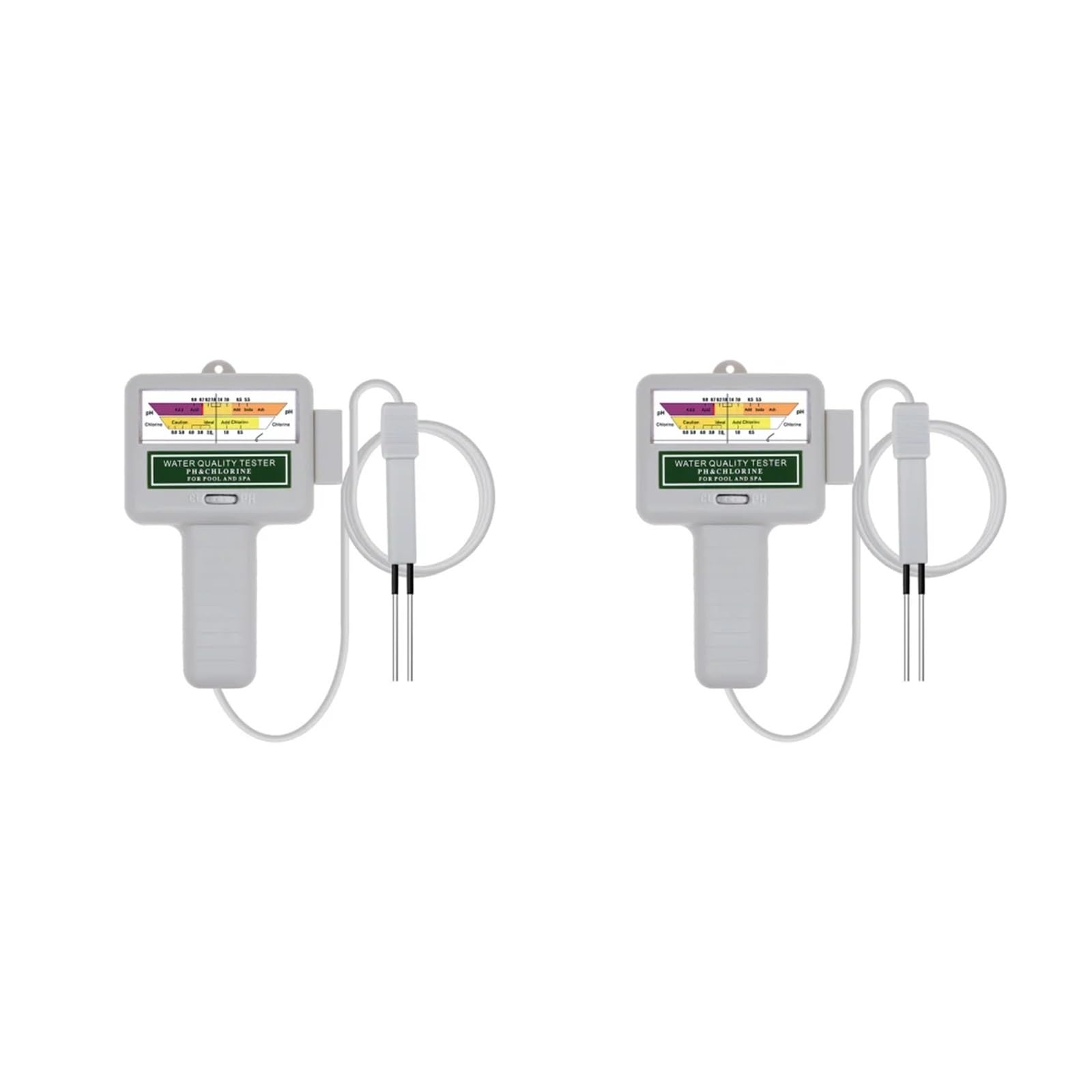 Misuratore di Portata Tester Di Cloro 2 In 1 Misuratore PH E CL2 For Piscine Spa Rilevatore Qualità 'acqua For Acquari Sorgenti Termali(2pcs)