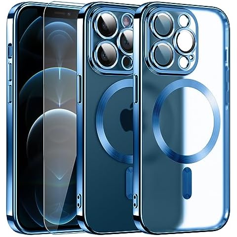 DOSNTO Magnetic for iPhone 12 Pro Case with MagSafe [ Integrated Camera Protecion] Translucent Matte Soft Slim Cover, 10FT Military Grade Drop Tested [Anti-Scratch] Wireless Charging Cover