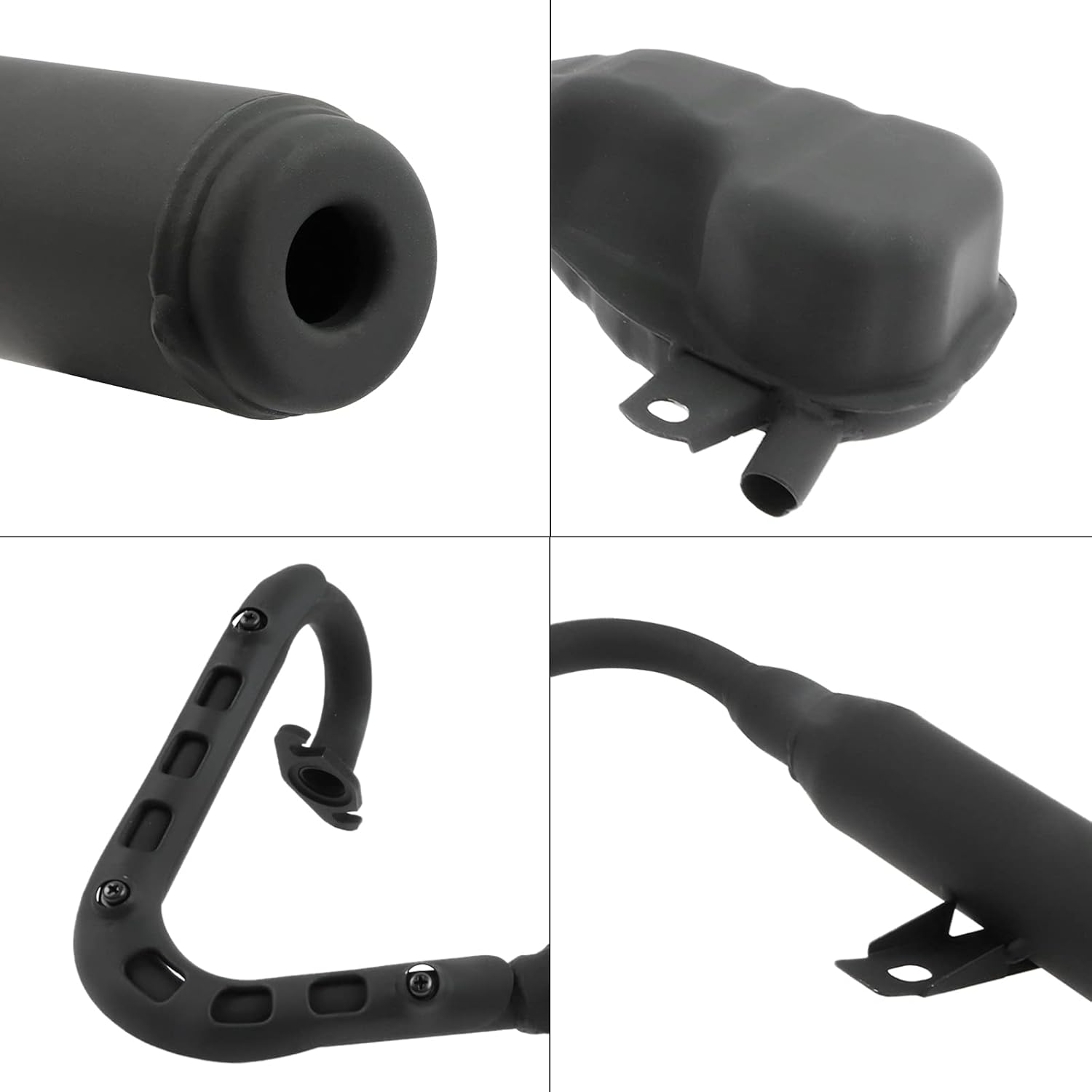 FLYPIG Motorcycle Muffler Exhaust Silencer Pipe kit for Yamaha PW50 PY50 PW PY 50 Dirt Bike - Black