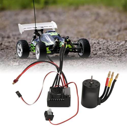 Dilwe RC-Car-Brushless-Motor-ESC-Set, 3650-Brushless-Motor und 60A-ESC-Combo-Set für 1/10 RC-Car-Upgrade-Teile (4300KV)