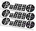 EcoAuto AC Dash Button Replacement Decal Stickers (Pack of 3) for Select GM Vehicles - AC Control & Radio Button Sticker Repair Kit - Fix Ruined Faded A/C Controls