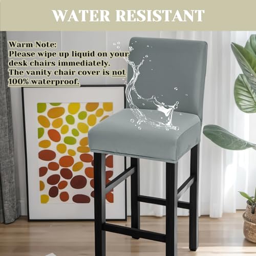 Image of Bar Stool Covers Counter Chair Slipcovers Set of 4,Light Grey | Stretch Barstool Seat Covers,Washable Removable Pub Tall Stool Slipcover,Bar Chair Cover for Kitchen Dining Room Cafe