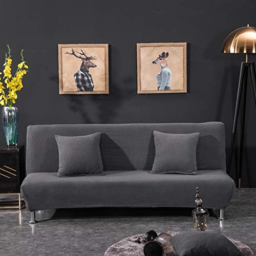 Housse canape pliante sans accoudoirs extensible pour futon usé