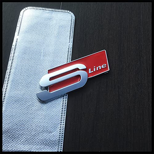 Autocollants D'Autocollant De Voiture En Métal 3D Pour Audi A1 A3 A4 A5 A6 A7 A8 Q2 Q3 Q5 Q7 Q8 S4 S3 S5 S6 S8 Sline Emblem S Line Badge Autocollants