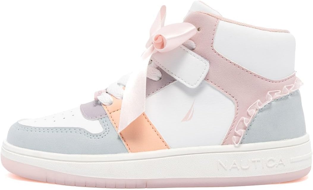 NAUTICA Kids Boys and Girls High Top Shoe Casual Fashion Basketball Boot Sneakers (Big Kid/Little Kid Sizes) - Horizon
