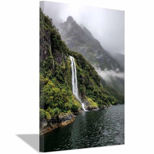 Cascade de montagne cadre decoration murale pour masquer un mur vide
