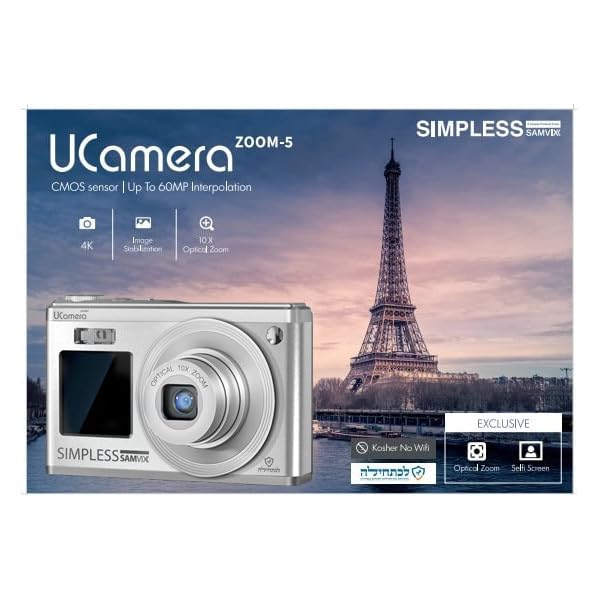 Samvix UCamera Zoom 5 cámara digital compacta 60MP 4K miniatura 2