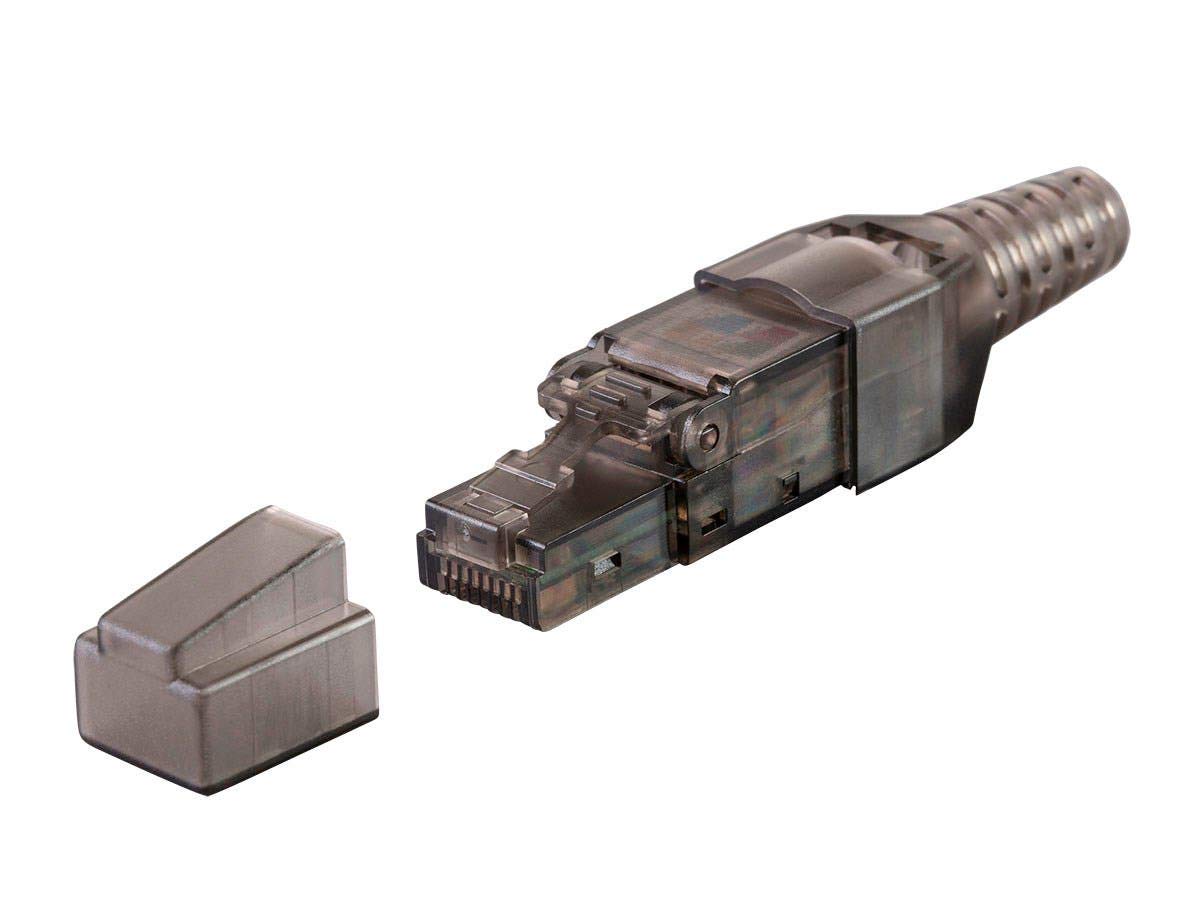 Monoprice Cat6 RJ-45 Field Connection Modular Plug | for 23/24AWG Installation Cable, Unshielded, 10 Pack - Entegrade Series