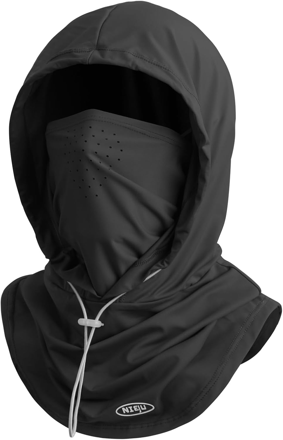 Summer Balaclava Face Mask with Breathable Holes Sun Face Shield UV Protection Full Head Mask for Men Women Fishing Cycling Large Black-pro