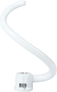 Coated Dough Hook Attachments for Kitchenaid Stand Mixer Bowl-Lift, Spiral Coated Metal Dough Hooks Fits Models KV25G0X, KV25G8X, KV25H0X, KP26M1X, KP26M8X, KL26M8X