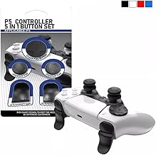 PS5 Controller Button Increase Button 5 in 1 Set PS5 Game Controller Extension Button PS5 Increase Button Cap Controller Button Replacement Black