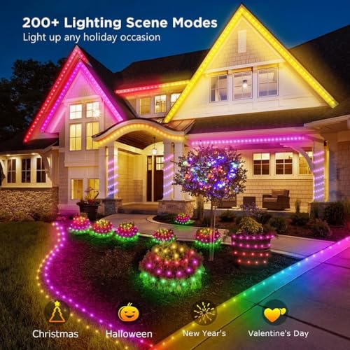 Image of Smart Fairy String Lights 10 Meter, 100 LED USB Rice Light with Bluetooth App & Remote Control, RGB Color Changing, Music Sync, Dimmable Decorative Light for Home, Diwali