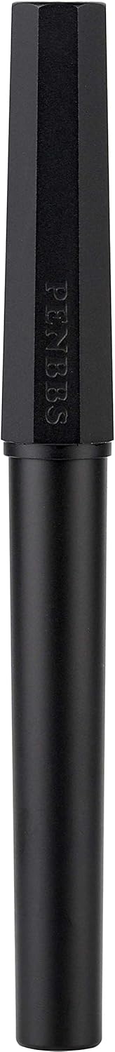 PENBBS 350 Aluminum Brass Fountain Pen, Fine Nib 0.5mm Smooth Writing With Storage Box And Ballpoint Pen Nib, Black Alloy Vintage Pens for Collection/Business/Signature/Student/Office
